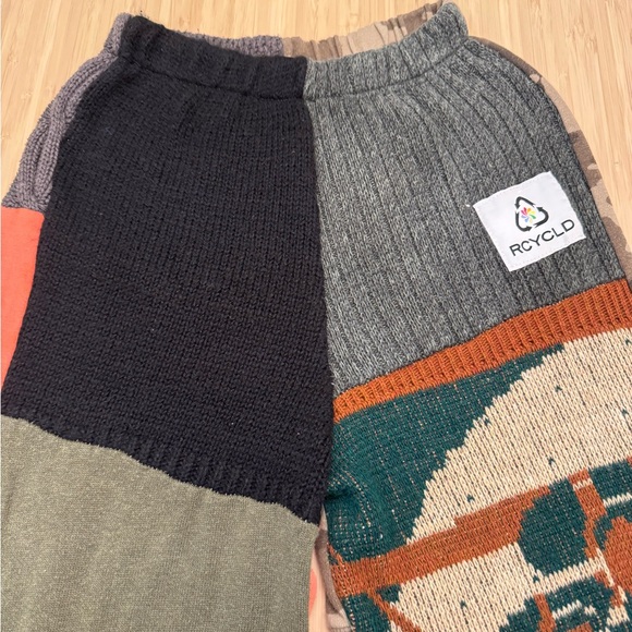 RCYCLD Women’s knit patchwork pants Sz S - Picture 7 of 11